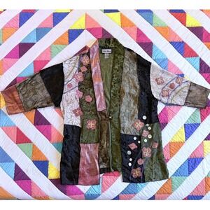Patchwork Kimono Floral‎ Y2K Jacket